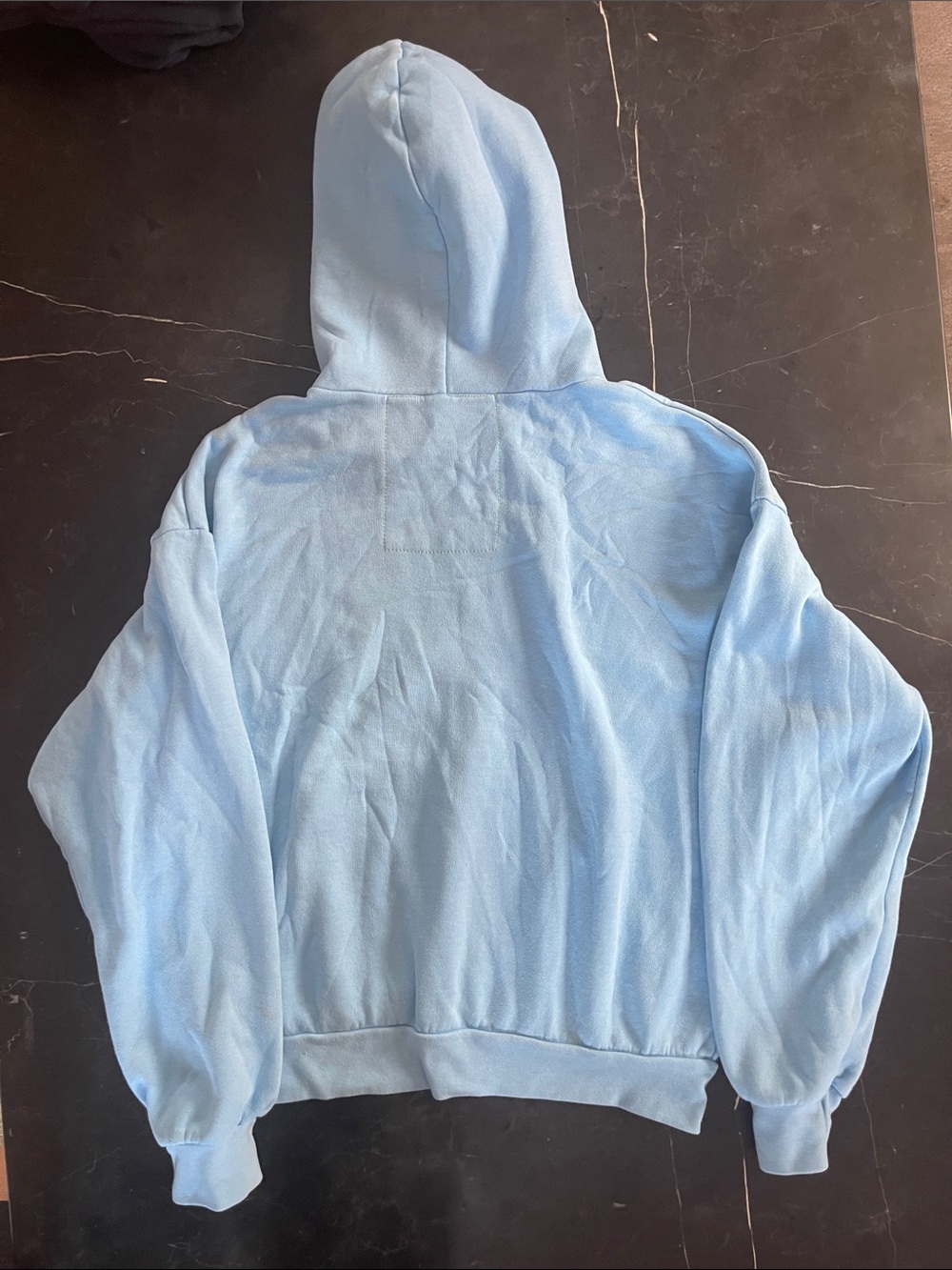 Aviator Nation Light Blue Zip-Up Hoodie with Blue Stripe Chest - Picture 3 of 3